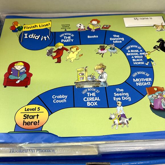 Hooked on Phonics box set NWOT Level 5 BLUE workbook, books, cards - Picture 4 of 10
